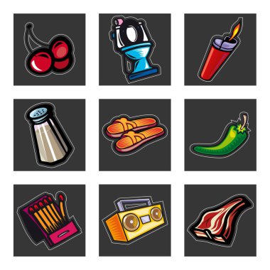 Grafik klasik illüstrasyonların koleksiyonu