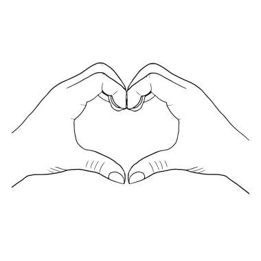 Ellerin vektör çizimi. Süs için. Tebrik için bir unsur. Yazdırma için resim.