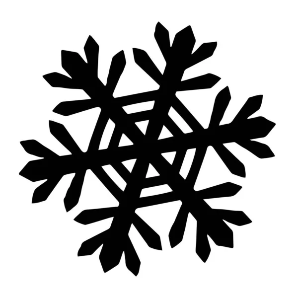 Schneeflocke weißen Hintergrund, Weihnachten Design-Kollektion. Vektorillustration, Festliche Zeichnung. — Stockvektor