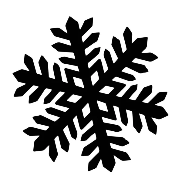 Schneeflocke weißen Hintergrund, Weihnachten Design-Kollektion. Vektorillustration, Festliche Zeichnung. — Stockvektor