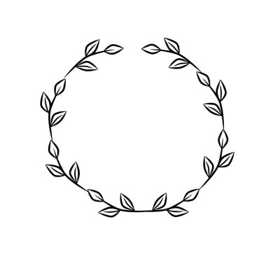 Vektör çerçevesi. Davetiyeler için resim. Tebrik etmek için tasarlandı. Sipariş vermek için çelenk.