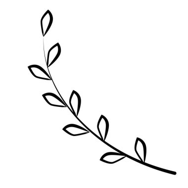 Vektör dalı. Davetiyeler için resim. Tebrik etmek için tasarlandı. Tasarım için öge.