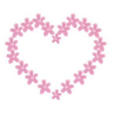 Kalp şeklinde çelenk, çiçekler, sevgililer günü, düğün, kartpostal, davetiye.