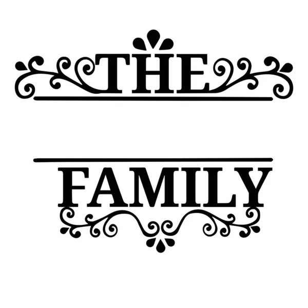 Das Family Name Monogram Bundle eignet sich für T-Shirts, Laserschneiden, Sublimation, Hobby, Karten, Einladungen, Webseiten oder Bastelprojekte. Perfekt für Magazine, Tageszeitungen, Plakate, im Branding. — Stockvektor