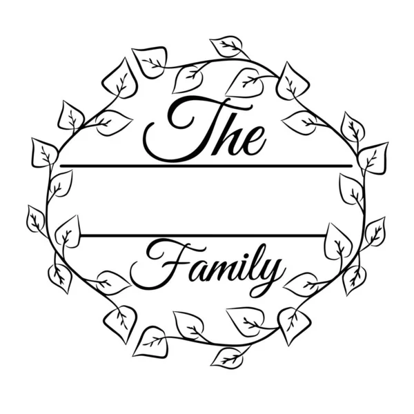 Familienaam Monogram Bundel is geschikt voor t-shirt, lasersnijden, sublimatie, hobby, kaarten, uitnodigingen, website of ambachtelijke projecten. Perfect voor magazines, nieuwsbladen, posters, in branding. — Stockvector