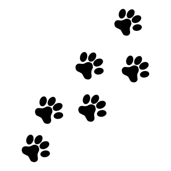 Animal symbol paw print, isolated vector, pet footprint. Funny vector. Good for posters, textiles, gifts, t shirts. — Stock Vector