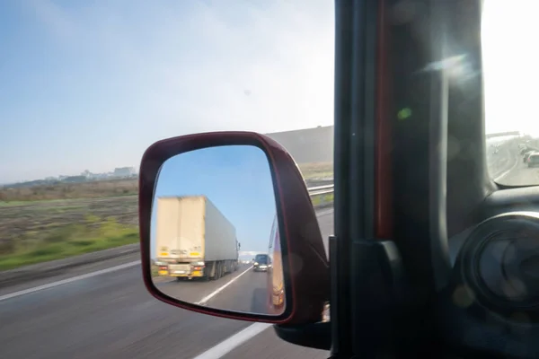 View Rear View Mirror Truck High Quality Photo — Stock Photo, Image