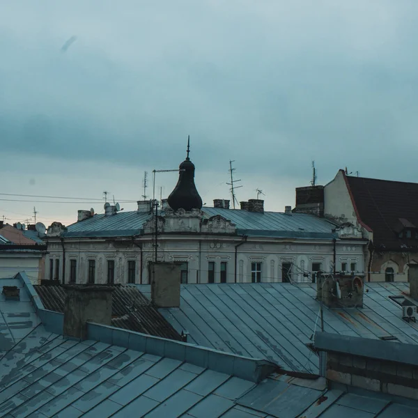 Ancient Roofs Ukrainian City Chernivtsi High Quality Photo — Stock Photo, Image