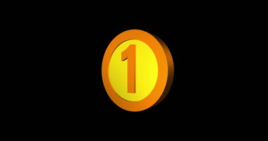 1 ethereum madeni para şeklinde kendi ekseni etrafında döner. Dönen bir ruhun 4K animasyonu.