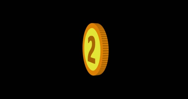 Στον Άξονά Του Περιστρέφεται Χρυσό Νόμισμα Ευρώ Animation Ενός Περιστρεφόμενου — Αρχείο Βίντεο