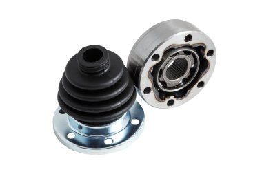 Sürüş alanı beyaz arka planda izole edilmiş. Bir arabanın yedek parçası. Menteşe takımı. İç askılık.