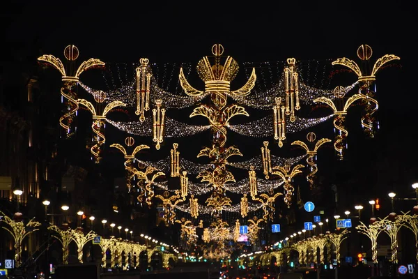 Its Time Christmas New Year Illuminations Evening Street Illumination European — Stock Photo, Image
