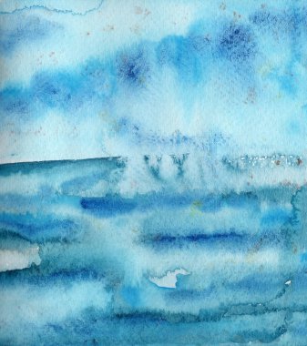 El yapımı suluboya doku. Boya lekeleri. Yeşil ve mavi. Parlak renkler. Dekoratif kağıt. Posta kartı, poster, duvar kağıdı, mobil, afiş, arkaplan, sosyal medya, grafik tasarımı için şablon