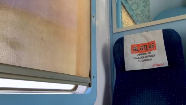 Vista Ventana Desde Interior Una Cabina Tren Oncf Que Mueve — Vídeos de Stock