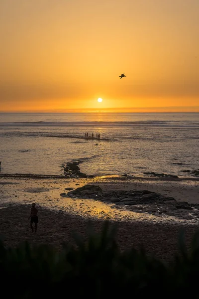 Vista Sobre Océano Durante Hora Puesta Del Sol — Foto de Stock