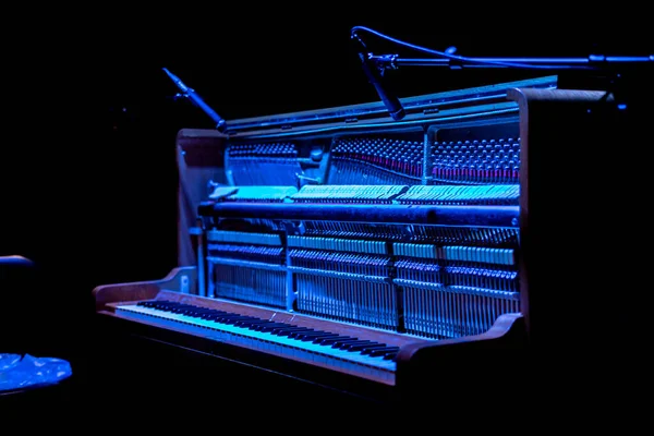 Close Shot Keys Old Wooden Piano — Stock Photo, Image