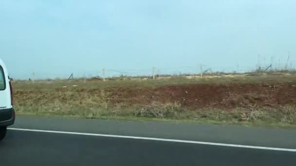 Janela Carro Vista Excesso Velocidade Estrada — Vídeo de Stock