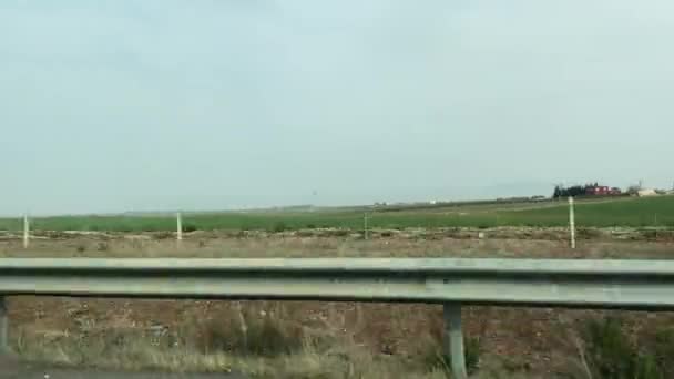 Car Window View Speeding Highway — Vídeo de Stock