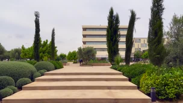 Campus Trabalho Vazio Durante Pandemia — Vídeo de Stock