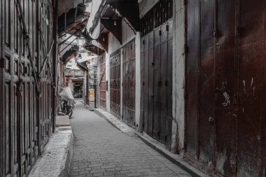Empty street in the old Medina of Fez