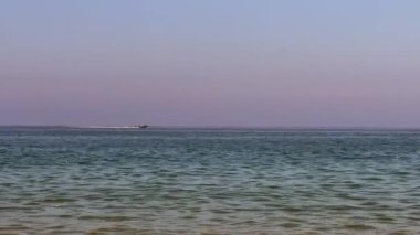 Speedboat racing across the Mediterranean Sea