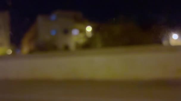 Car Window View Speeding Road — Stok Video