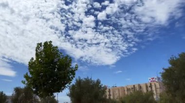 Araba penceresi görünümü yol kenarında hızlanıyor