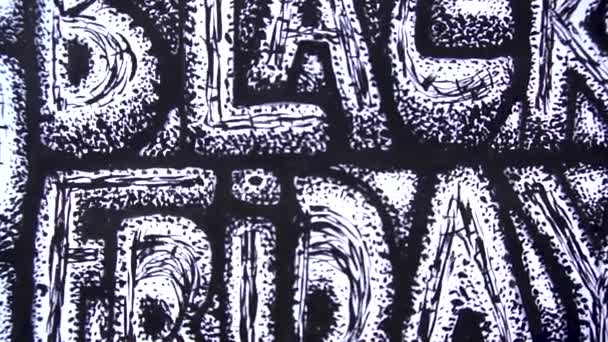 Umění Ilustrace Černá Pátek Červeném Podzimním Listí — Stock video