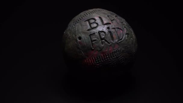 Black Friday Plasticine Ball Inscription — Stock Video