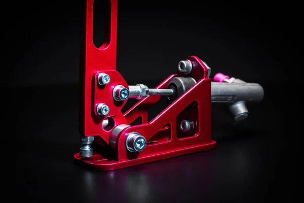 Car Hydraulic Handbrake Red Custom Made Motorsport Drifting — Fotografia de Stock