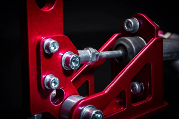 Car Hydraulic Handbrake Red Custom Made Motorsport Drifting — Stock fotografie