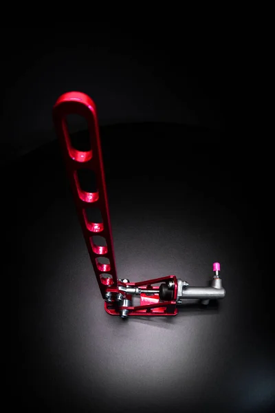 Car Hydraulic Handbrake Red Custom Made Motorsport Drifting — Stock fotografie