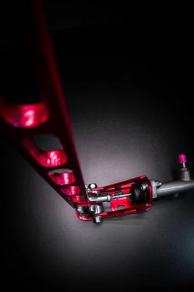 Car Hydraulic Handbrake Red Custom Made Motorsport Drifting — ストック写真