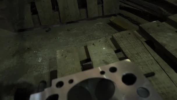 Mașină Asamblare Motorului Frezare Cap Repararea Supapei — Videoclip de stoc
