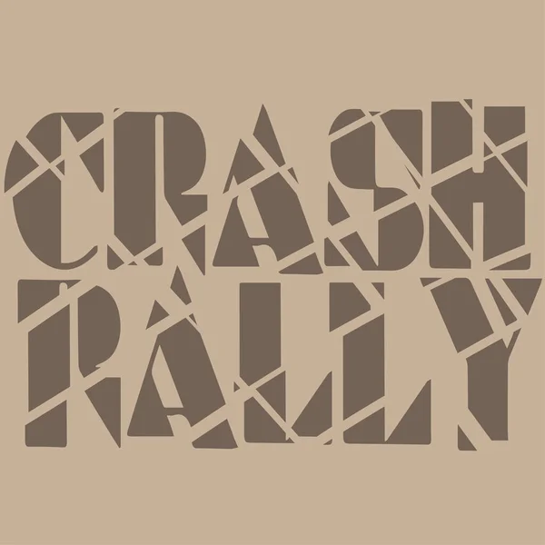 Rally Krasch Inskription För Logotyp Tryck Konst Brev — Stock vektor