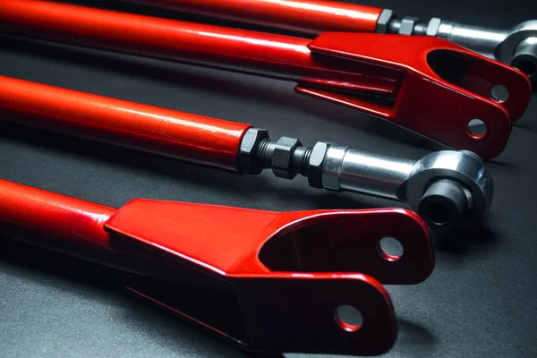Suspension Levers Custom Sports Cars Red Powder Paint — Stockfoto