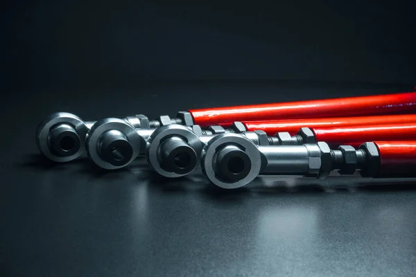 Suspension Levers Custom Sports Cars Red Powder Paint — Stockfoto