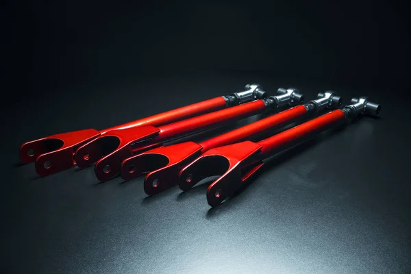 Suspension Levers Custom Sports Cars Red Powder Paint — Stockfoto