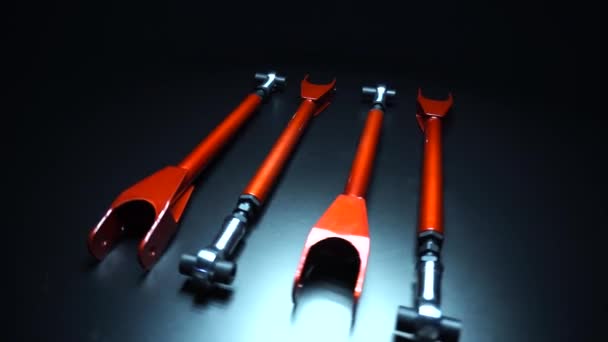 Suspension Levers Custom Sports Cars Red Powder Paint — Stok video
