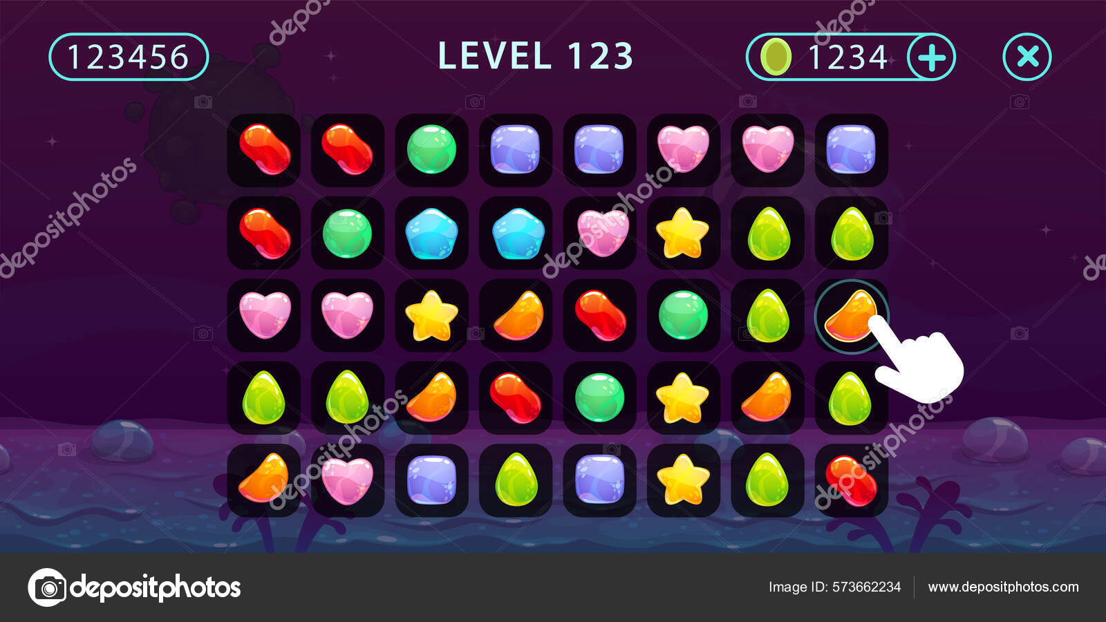 Bubble Shooter Level 123 Gameplay 