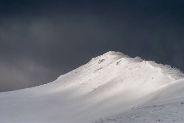 Kış zirvesi, Bieszczady Dağları, Polonya