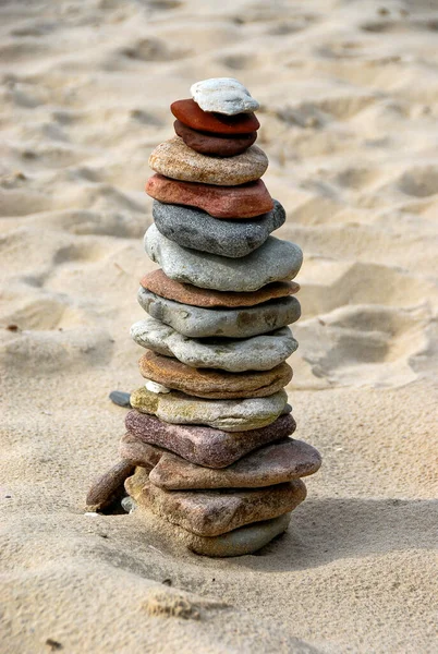 Stone Tower Beach Sunny Day Miedzyzdroje Poland — Stock Photo, Image