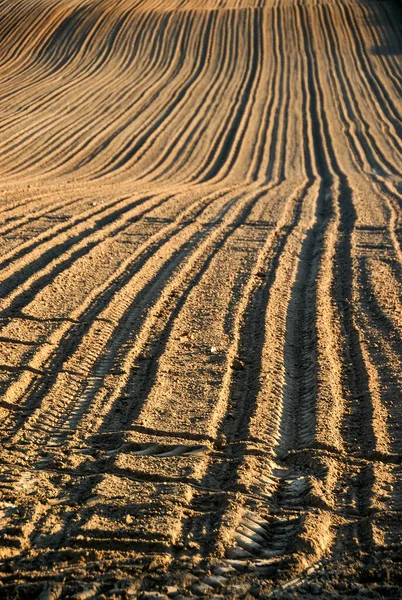Geploegde Landbouwgrond Voorbereid Voor Een Nieuwe Oogst Landelijk Landschap Polen — Stockfoto