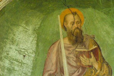 Roma, İtalya - Haziran 2000: Aziz Paul 'un Antik freski