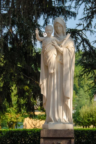 Rome Italy June 2000 Stone Statue Mary Mother God Bright — Stock fotografie