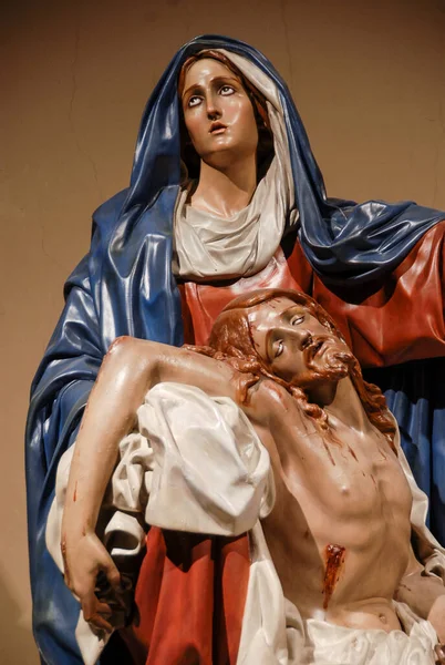 Řím Itálie Červen 2000 Kámen Pieta Ježíš Kristus Socha Matky — Stock fotografie