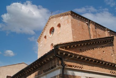 Rome, Italy - June 2000: View on Church of Sancta Maria Scala Coeli on a bright sunny day