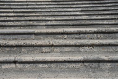 İtalya 'daki gri taş merdiven manzarası