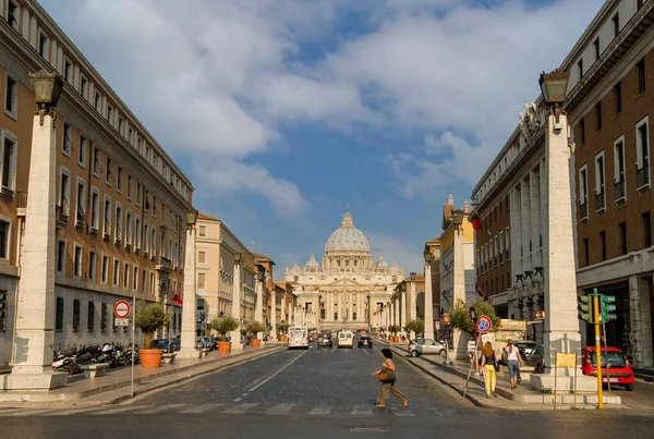 Vatican Rome Italy June 2000 View Basilica Peter Sunny Day — Stock Photo, Image