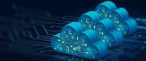 Cloud Computing Technologie Internet Convergerende Punt Van Circuit Met Abstract — Stockfoto